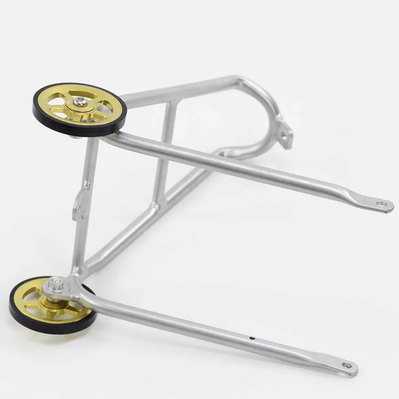 

SILVEROCK Aluminum Q Type Rack Easy Wheels for Brompton 3Sixty Folding Bike Easy Wheel 2.0 Mini Q Rack Folding bicycle