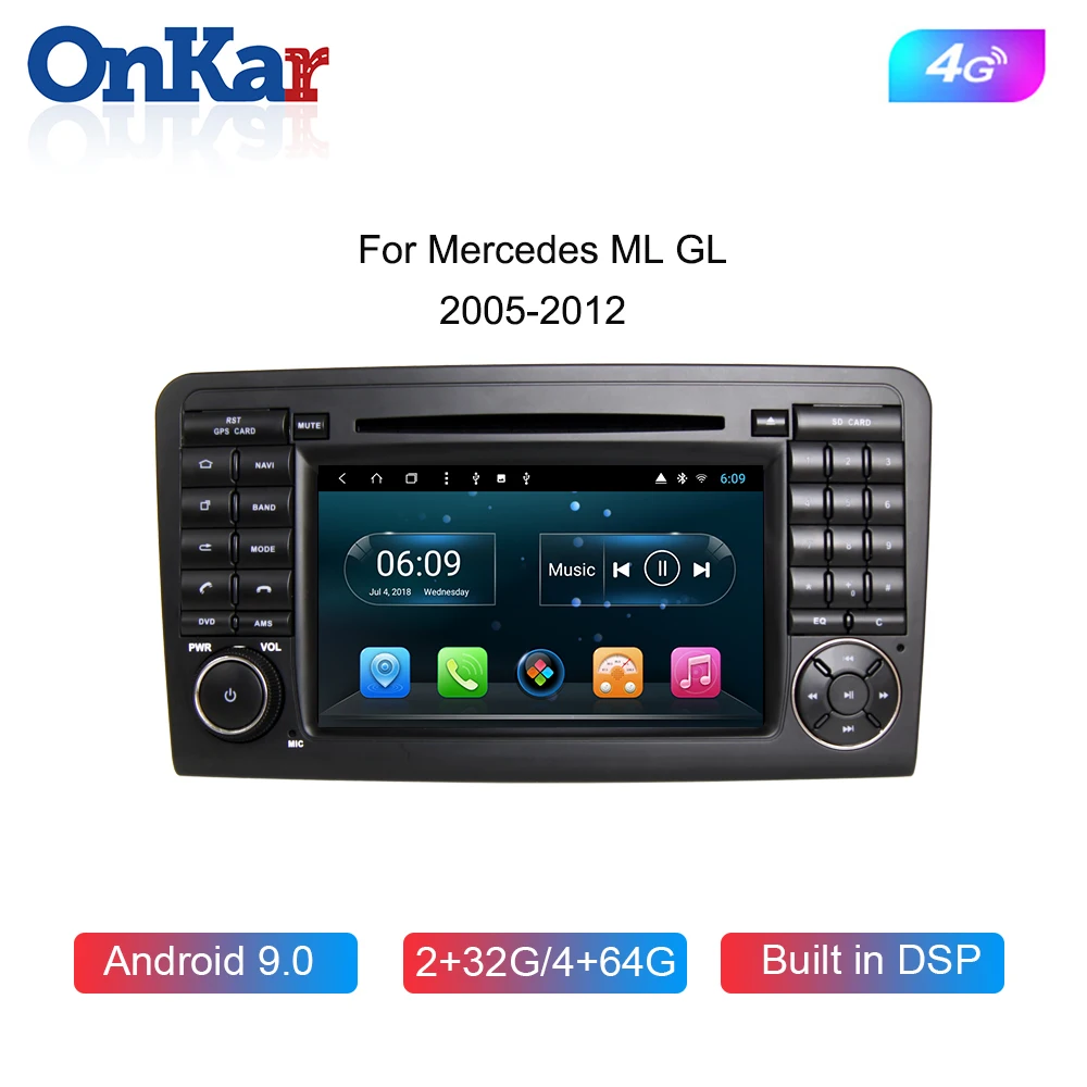 Автомобильный DVD плеер ONKAR для Mercedes Benz ML/GL W164 X164 ML350 ML300 GL500 ML320 ML280 GL350 GL450