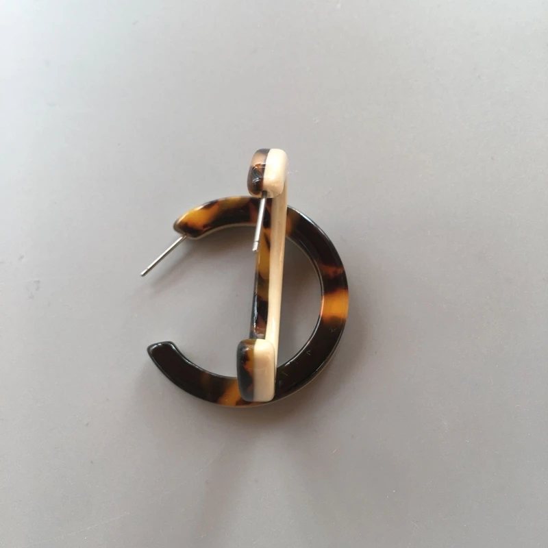 Серьги кольца UJBOX женские из ацетата эксклюзивные круглые ювелирные украшения с