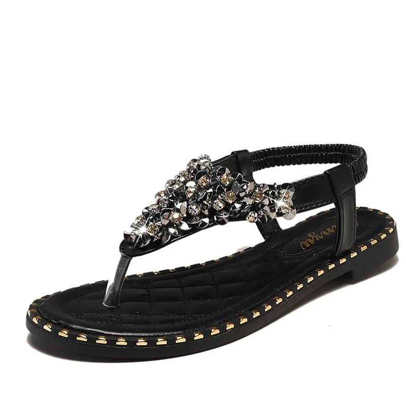 Модная женская обувь удобные летние сандалии со стразами женские Вечерние