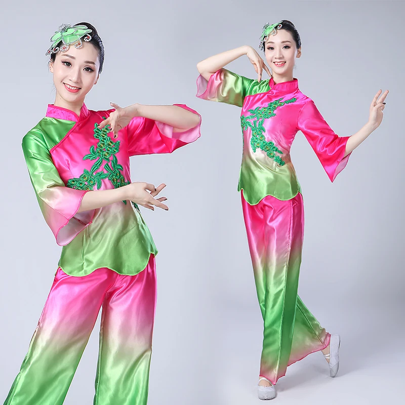 Yangko танцевальный костюм веер для взрослых танцевальная одежда традиционный