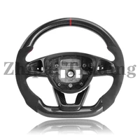 carbon fiber steering wheel with alcantarar for benz%c2%a0a200%c2%a0w205 steering wheel replacement red top mark stitching