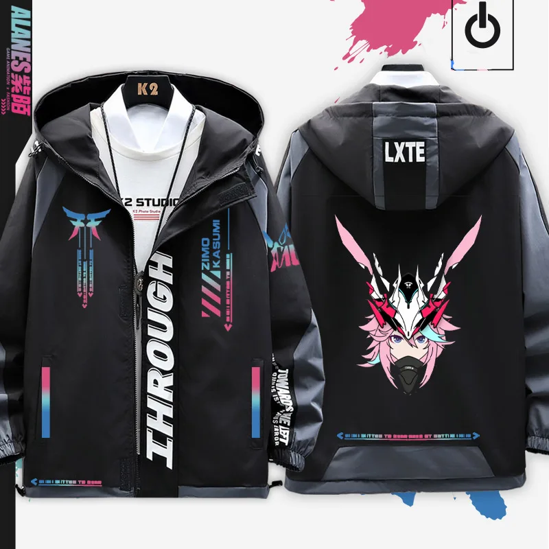 

Anime Honkai Impact 3 Yae Sakura Game Cosplay Costume Spring Autumn Hooded Coat Top Men Women Casual Jacket Couple Students Cool