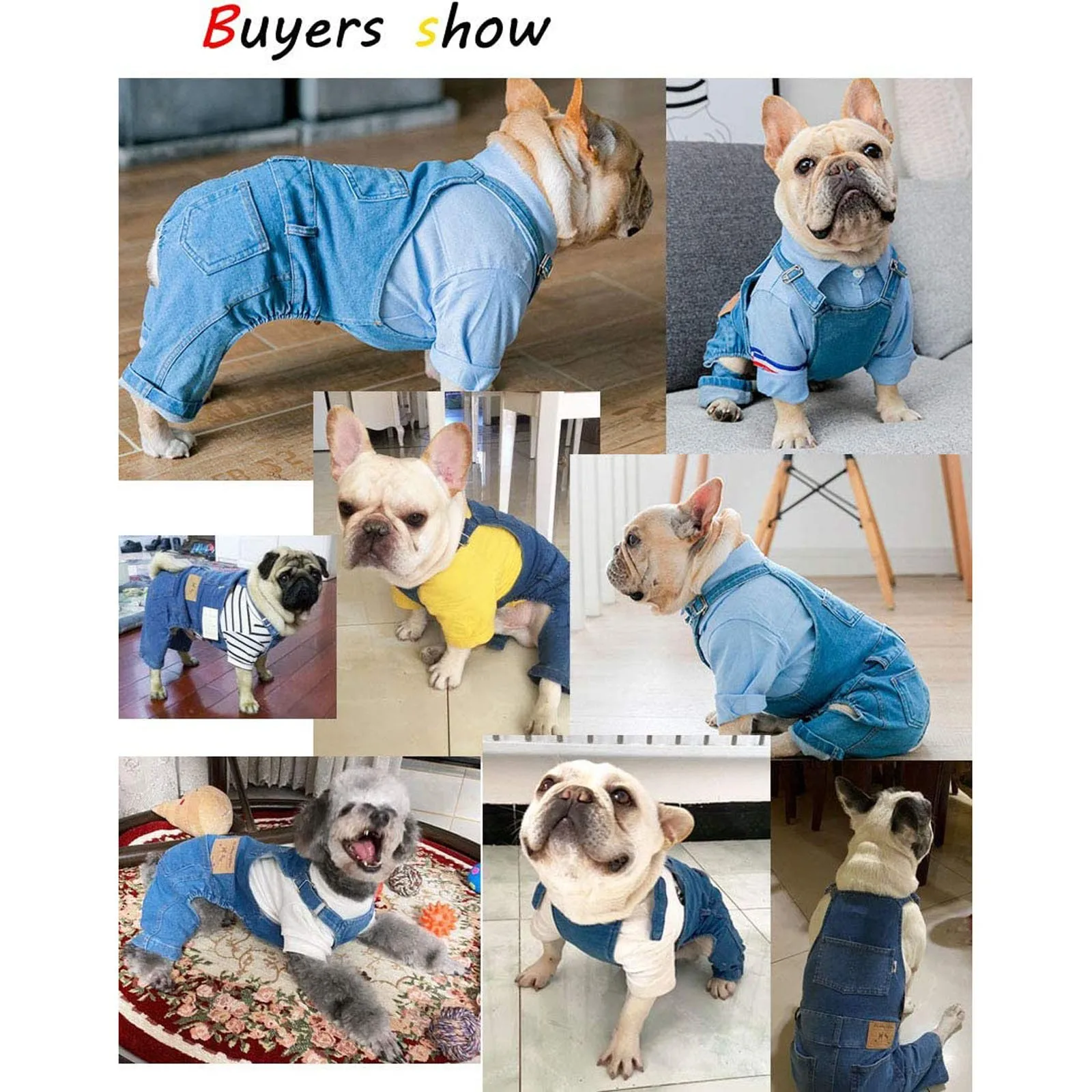 

1pc Fashion Pet Dog Cat Jumpsuit Blue Pet Cat And Dog Denim Overalls Bulldog Chihuahua Washed Denim Overalls Pet Costumes#W