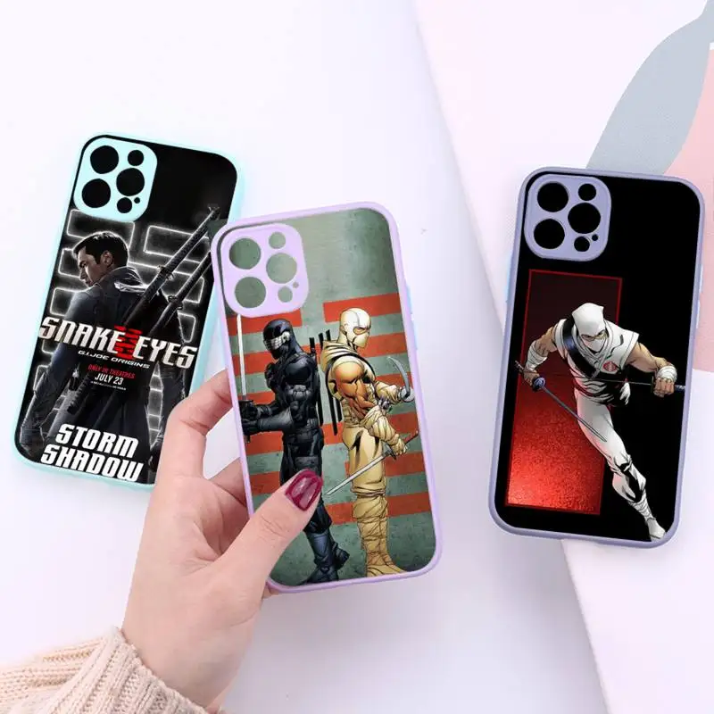 

Snake Eyes G.I. Joe Origins Phone Case For iPhone 13 12 11 Mini Pro XR XS Max 7 8 Plus X Matte transparent Purple Back Cover