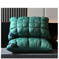 five star hotel high pillow core household bedroom pillow feather velvet three dimensional anti mite antibacterial pillow core