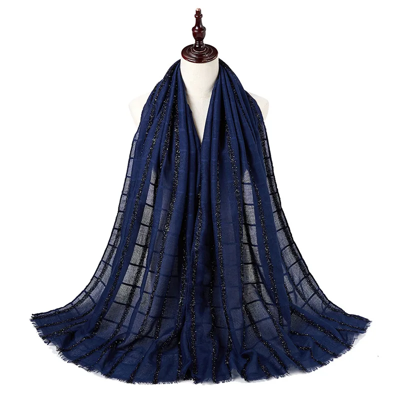 Женская обувь пропускающая воздух Шарф однотонная хлопковая Цвет длинный платок