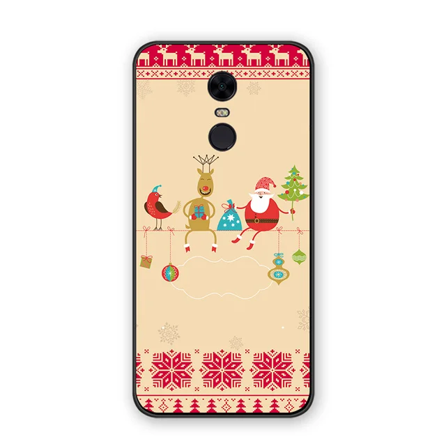 Мягкий чехол из ТПУ для Redmi Note 8 7 Pro K20 GO Y2 с рождественским оленем Sika для Xiaomi Redmi Примечание 5A 4 4X6 6A красный чехол с изображением Санта Клауса - Цвет: 6064