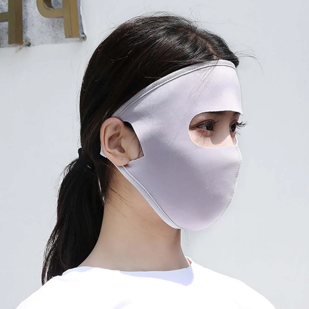 Летние маска от солнца заячьи уши с ледяная шелковая унисекс мотоцикле из