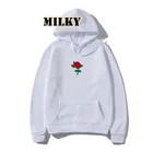 Толстовка с капюшоном в стиле Харадзюку, Мужская модная уличная одежда с принтом роз, топ, пуловер, повседневный свитшот с капюшоном для мужчин и женщин