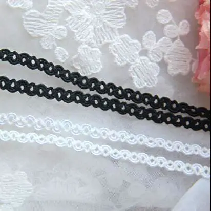 

1yard/lot Width:0.5cm Black and white centipede belt Skirt belt Lace Clothing Sewing Accessories (ss-2055)