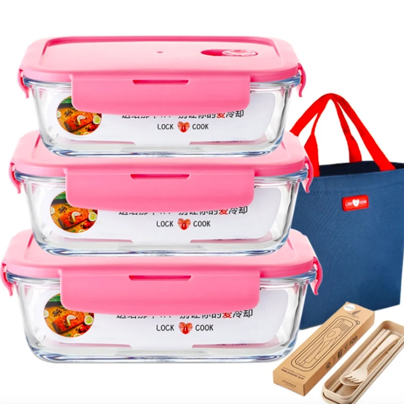 Портативный Ланч-бокс из здорового материала боксы бэнто стеклянная коробка