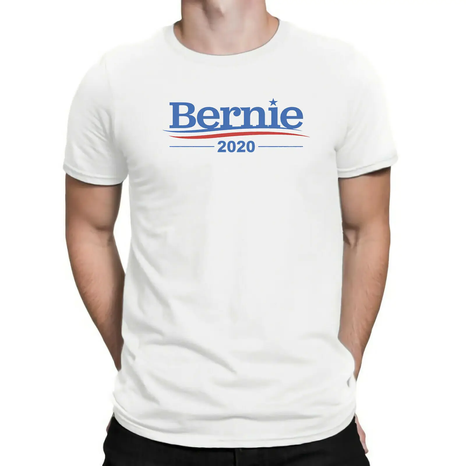 Лето 2019 Bernie Sanders For President 2020 футболка из хлопка белая черная уличная