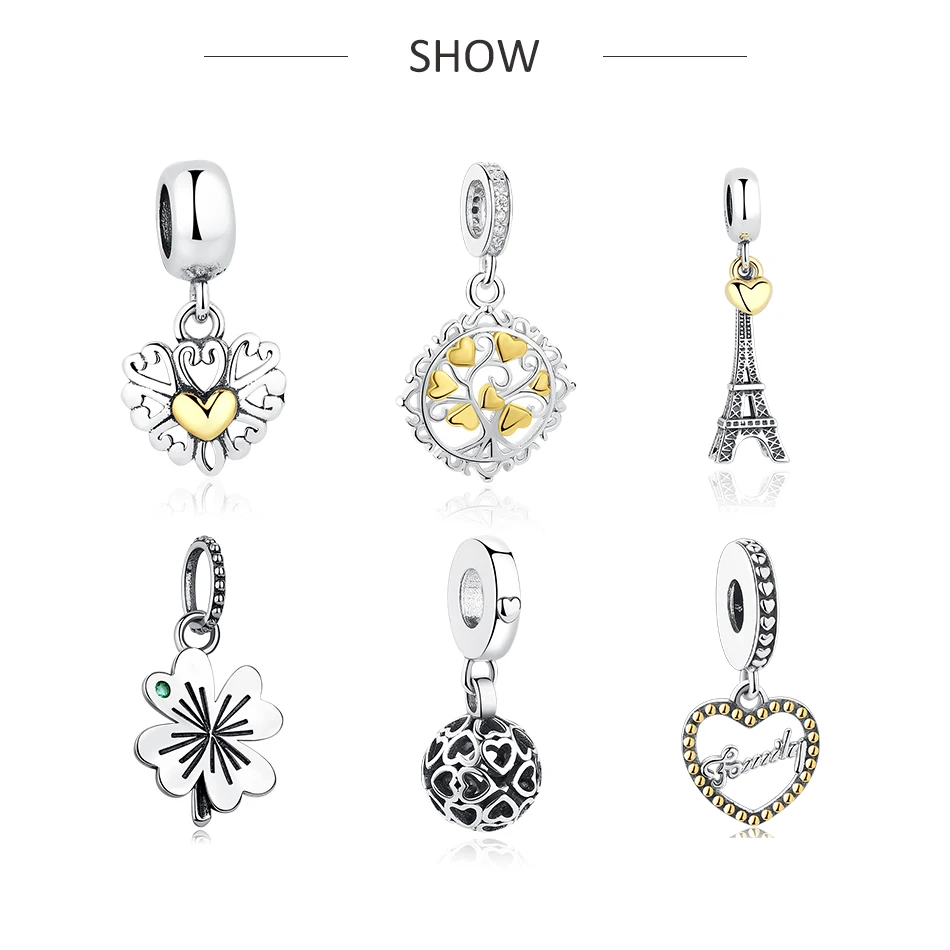 Подарок на день Святого Валентина подвеска-Шарм из стерлингового серебра 925