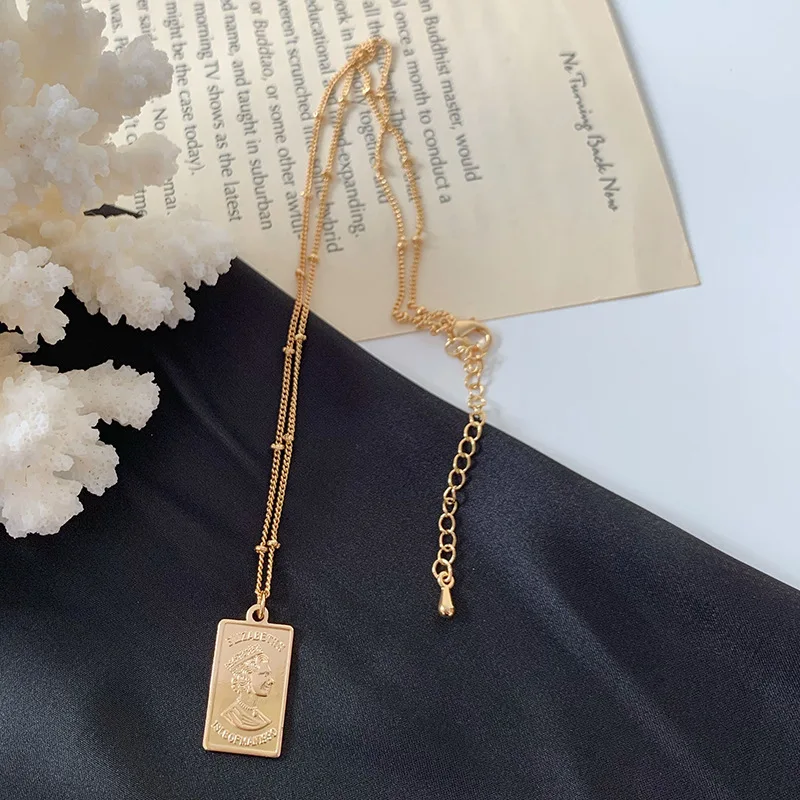 Холодное ветер Креативный дизайн чувство как монета ожерелье ключицы цепи