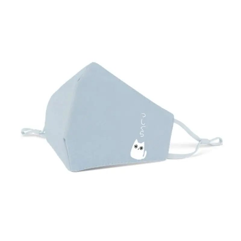 Зеленый 6 Colors Women Girls Japanese Style Cotton Dust Mouth Mask Cute Cartoon Lying Meow Cat Candy Color Adjustable Earloop Respirator - Цвет: Зеленый