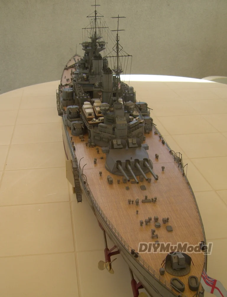 DIYMyModeI-rompecabezas del rey brit&aacute;nico de George V, battleship, bricolaje, artesanal, modelo de papel, juguete hecho a mano, regalo, utillaje de pel&iacute;cula-4