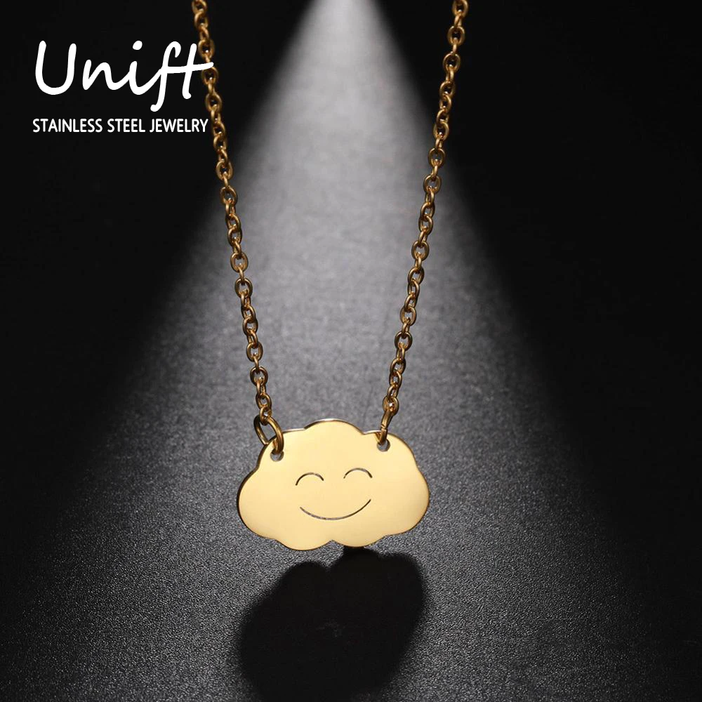 Женское ожерелье с подвеской-молнией и облаком |