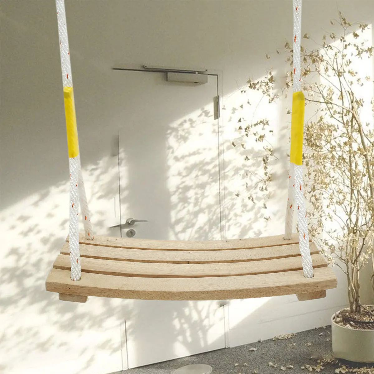 

Качели деревянные для взрослых и детей, качели с веревкой, для улицы, полированные, пасторальные, четыре доски, антикоррозийные, развивающие...