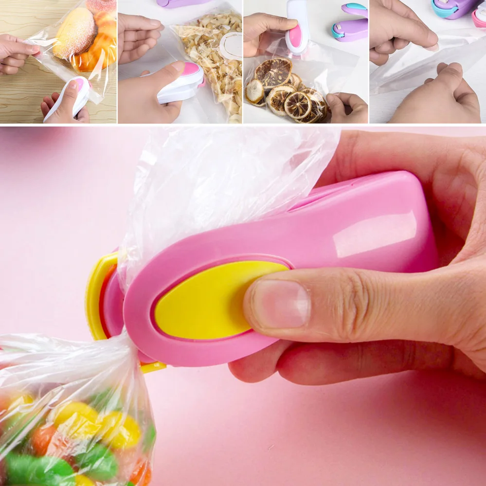 Портативные зажимы для сумок портативная Мини электрическая машина