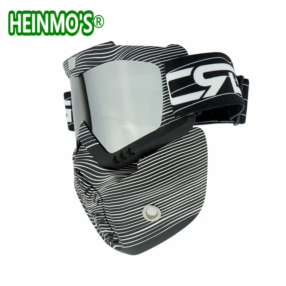 Новые винтажные шлемы Съемные очки и рот фильтр идеально подходит для открытого