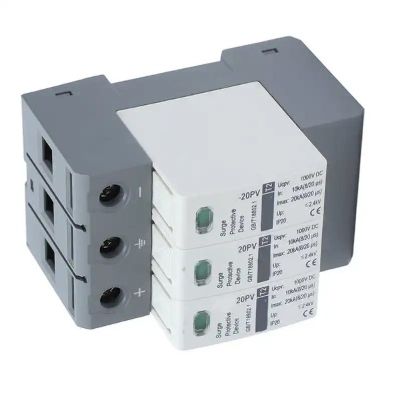 Photovoltaic Lightning Protector Voltage Arrester Quick Response More Stable Performance 1000VDC for DC Power System | Обустройство
