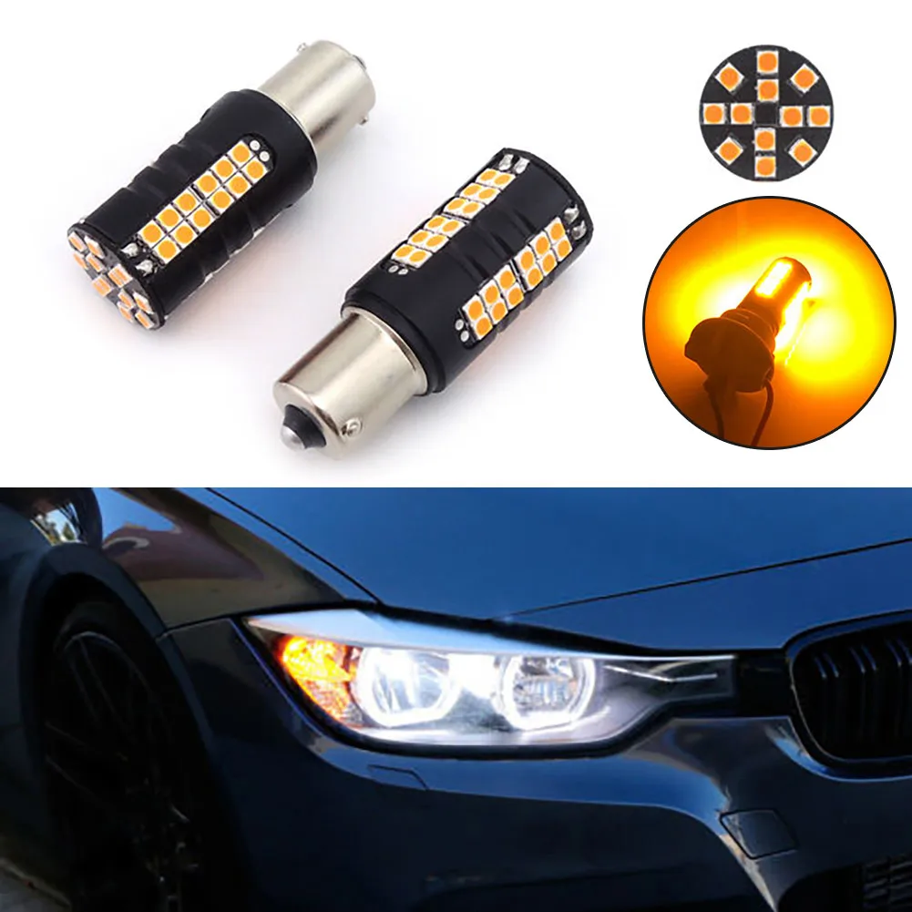 

12V DC Error Free Amber LED Bulbs Fit For BMW 1 2 3 5 Series X1 X3 X5 Turn Signal Light LED Bulbs