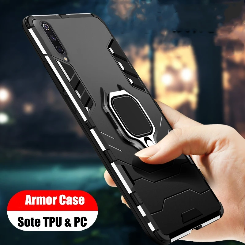 

Luxury Armor Shockproof Case For Samsung Galaxy A7 A8 Plus A9 2018 J4 J6 Plus A2 Core A8S A9S Car Holder Ring Magnetic Cover