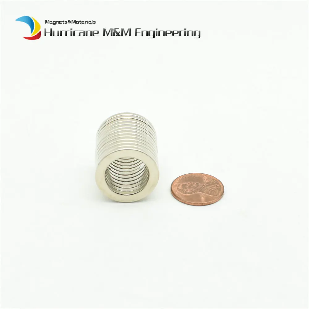 NdFeB Magnet Ring OD 22x15x2mm thick Strong Neodymium Permanent Magnets Rare Earth Magnets for Industrial Use 12pcs