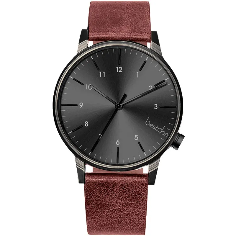 

Bestdon Men's Vintage Quartz Watch Leather Calfskin Strap Fashion Brand Wristwatch Waterproof Man Clock Hand Gift For Male New
