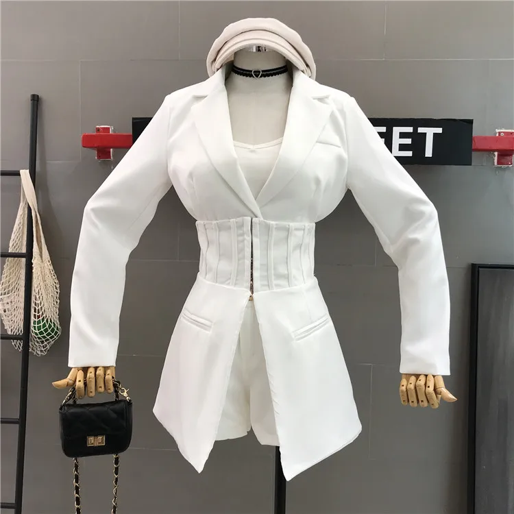 Повседневный маленький костюм юбка облегающая короткая куртка модный | Женская