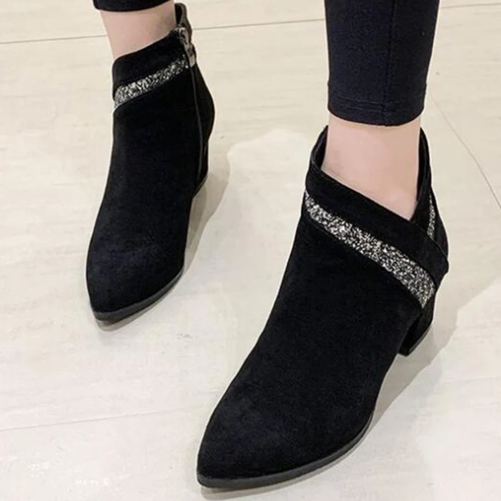 Новинка 2020 года Зимняя обувь в британском стиле Женские ботильоны ботинки на