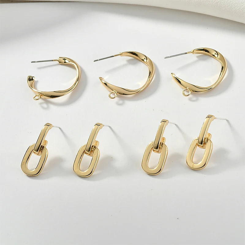 Усовершенствованная Геометрическая c-образная волнистая цепь ушной штифт DIY