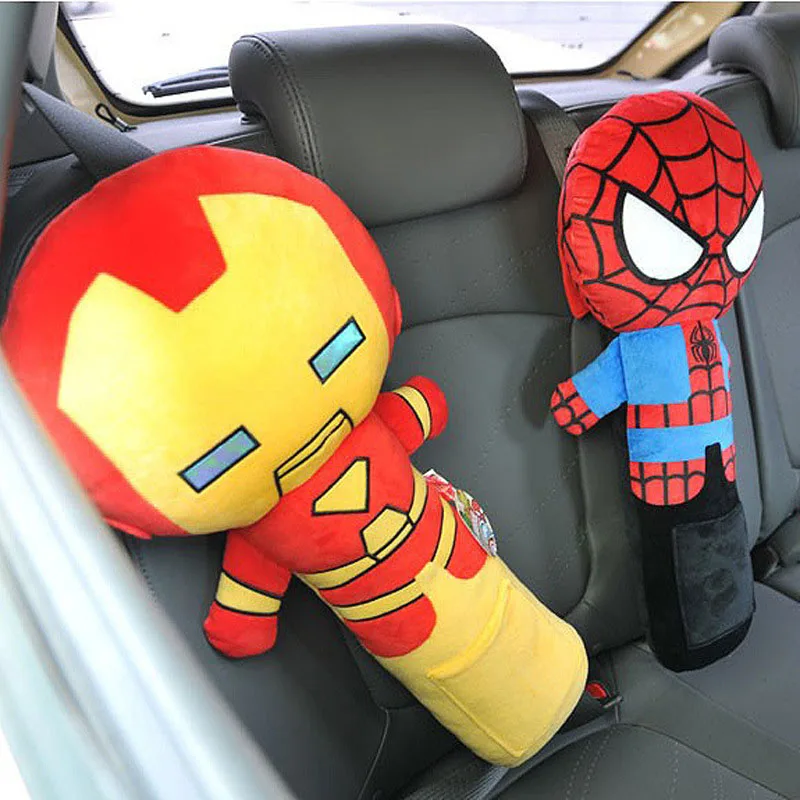1 шт. 50 см мягкая плюшевая подушка для автомобиля Marvel's Мстители безопасность сидений в автомобиле ремень покрытие подушка мягкая подушка