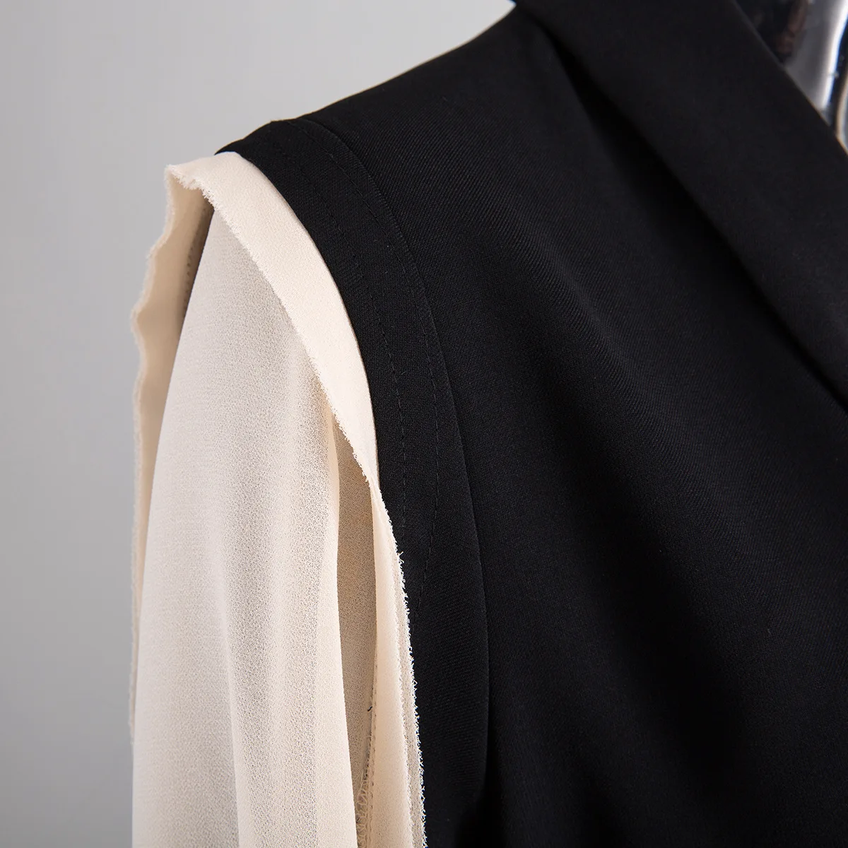 Женский приталенный Блейзер GetSpring черный блейзер в стиле ретро с длинным рукавом