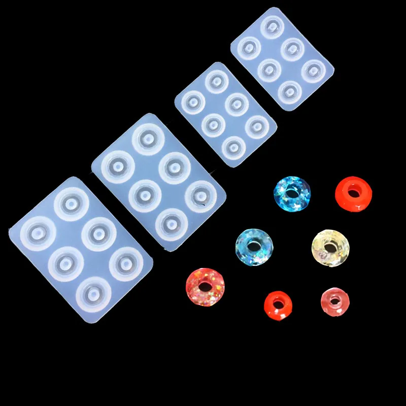 4 вида круглые бриллиантовые бусины Прозрачная форма для подвесок инструмент