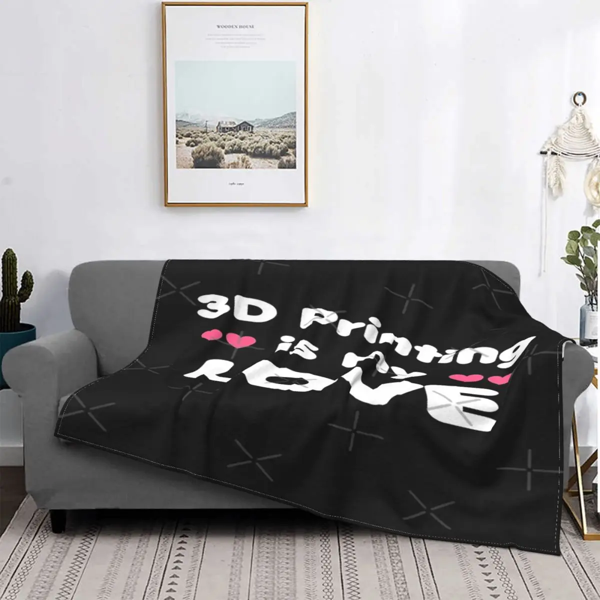 

Manta con estampado 3D Is My Love, colcha a cuadros para cama, sofá, cama, Sudadera con capucha, manta para niños