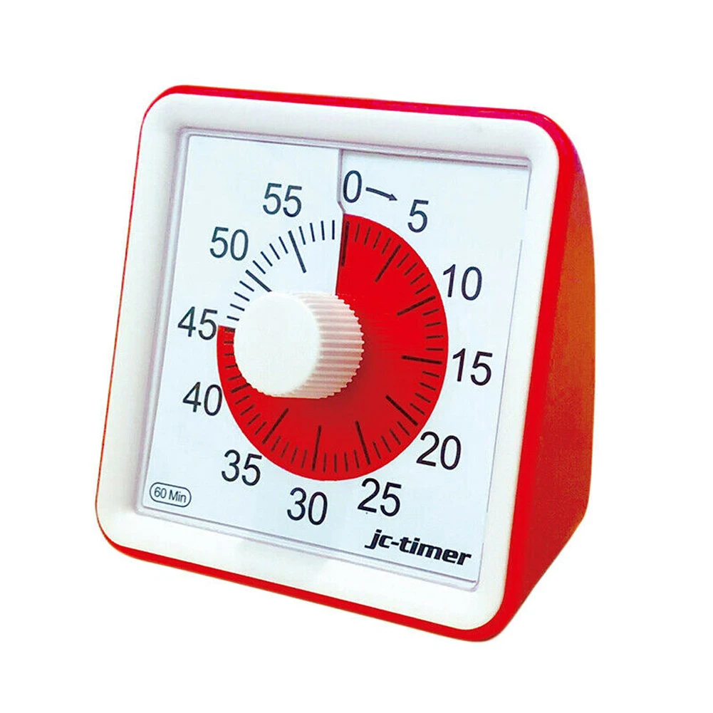

60 Minutes Tools Visual Analog Countdown Cooking Classroom Student Adjustable Silent Adults Home Kitchen Timer Management