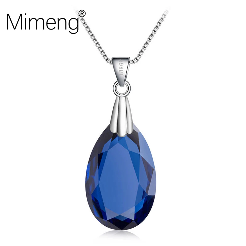 Mimeng хит продаж подвеска ожерелье большая капля в форме циркония кристалл кулон