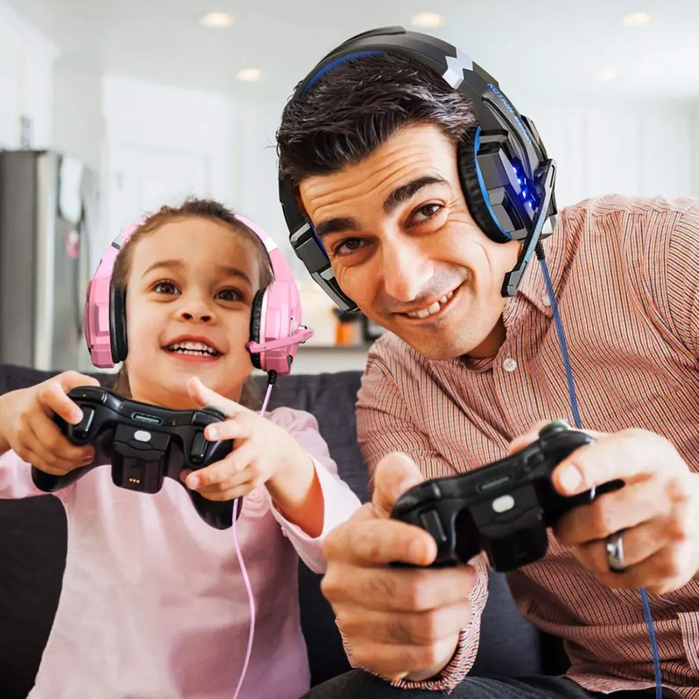 

G9000 Over-Ear Gaming Headset 3.5mm Game Headphones with Microphone LED Light Earphone for Gamer