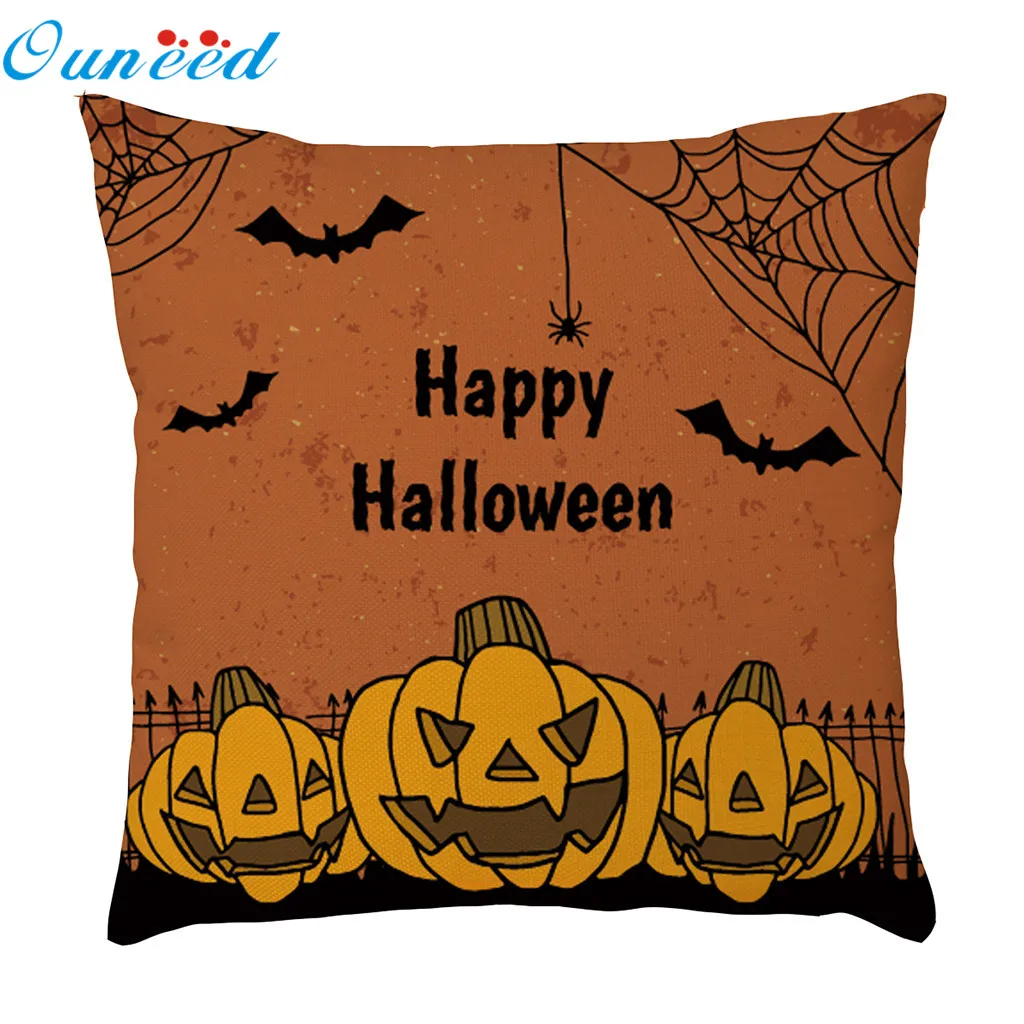 Ouneed Подушка Чехол Хэллоуин Тыква призраки pattern Наволочка на подушку талии
