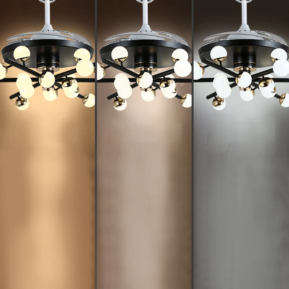 Творческий потолочный вентилятор люстра дистанционный пульт современный Тихая