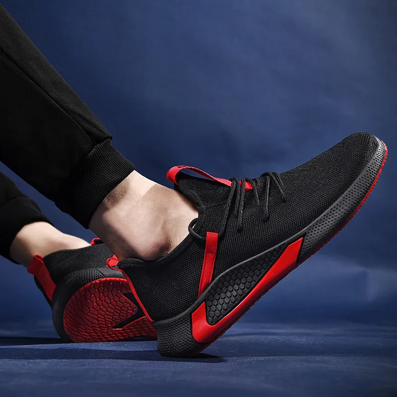 Бренд хит продаж мужские кроссовки 2020 новые дышащие на шнуровке трикотажные