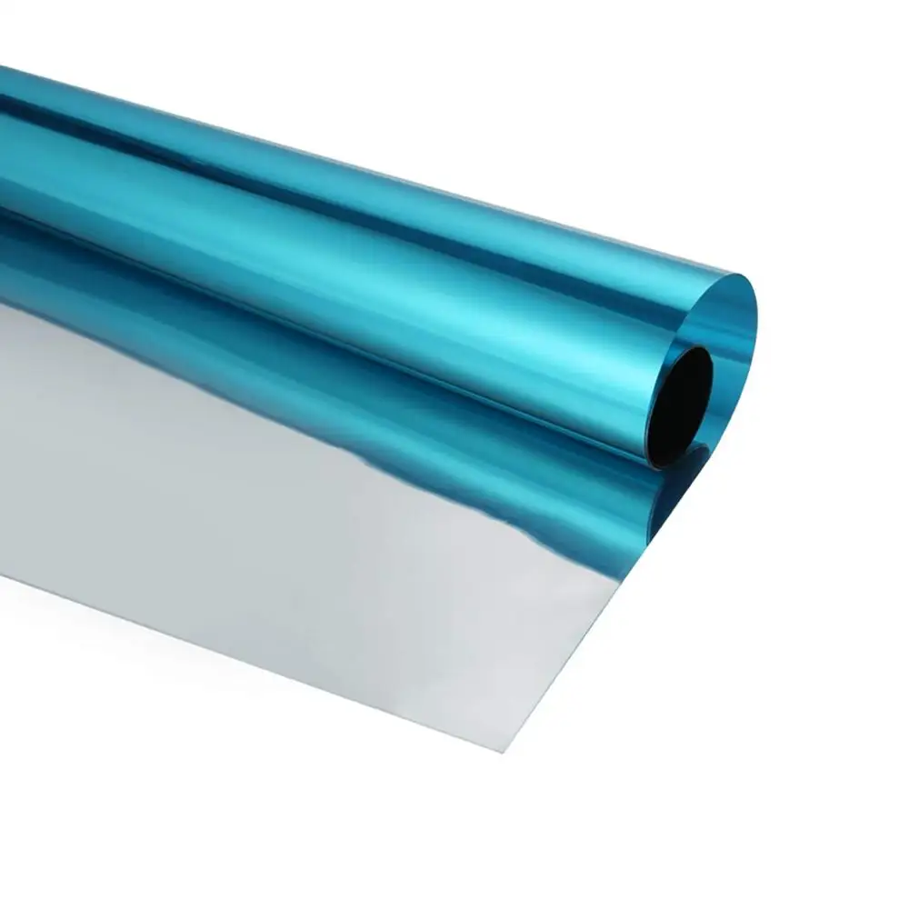 Blue Silver Insulation Sticker Self-Adhesive Easy Operation PET Anti-UV Heat Control One Way Mirror Privacy Protection Tint-FIlm | Дом и сад
