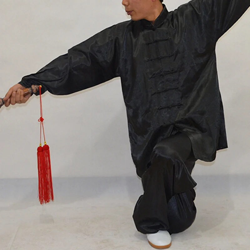 Wushu Kong fu одежда Китайская для боевых искусств унисекс с длинными рукавами форма