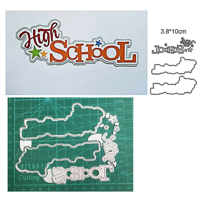 

High School Cutting Dies New 2021 Metal Cutting Dies For Scrapbooking And Card Making Decorative Embossing Die Cut Craft Dies