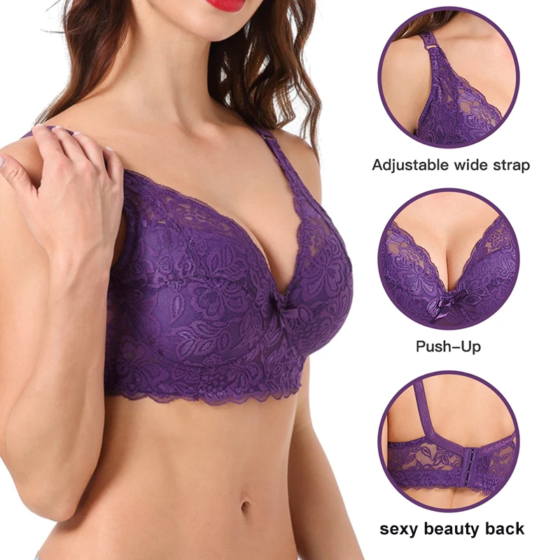 

Женский кружевной бюстгальтер с чашками пуш-ап, без бретелек