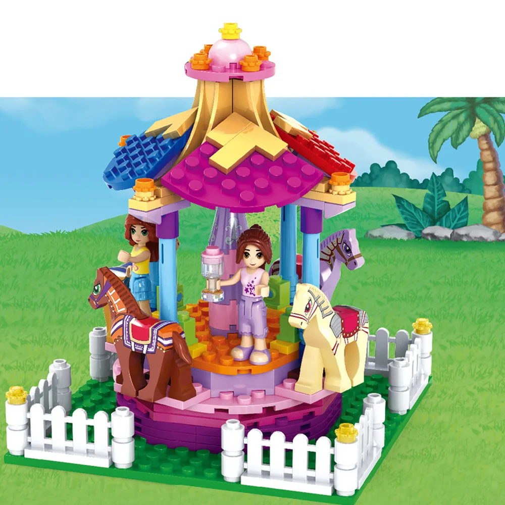 

222pcs Merry-Go-Round Building Blocks Sets 24507 Education Kid Toys For Children Girls Gifts