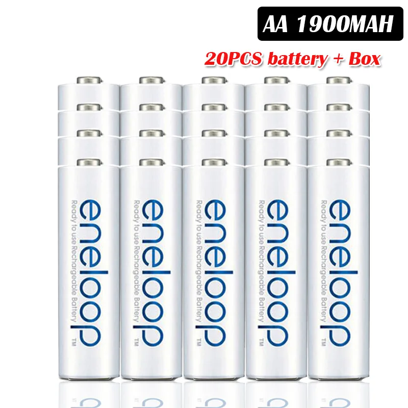 20pcs Panasonic 1,2 V 1900mAh Ni-MH AA батареи для камеры игрушка-фонарик предварительно заряженные аккумуляторы сделанные в Японии - Цвет: 20pcs