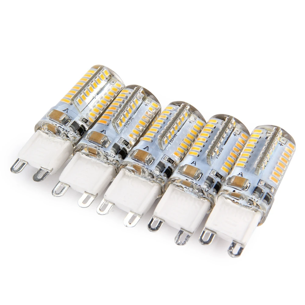 10 шт Мини G9 светодиодный светильник 9W 64 s AC220V 110V лампы SMD3014 с регулируемой